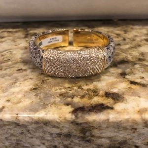 Henri Bendel Snakskin bracelet with Swarovski crystals